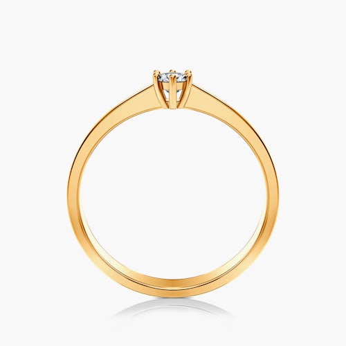 Pierścionek zaręczynowy SAVICKI: złoty, diament